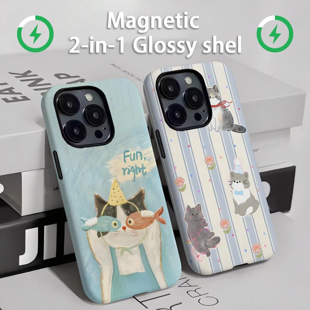 Apple Iphone 15 Pro Max - Etui na telefon Cute cats and