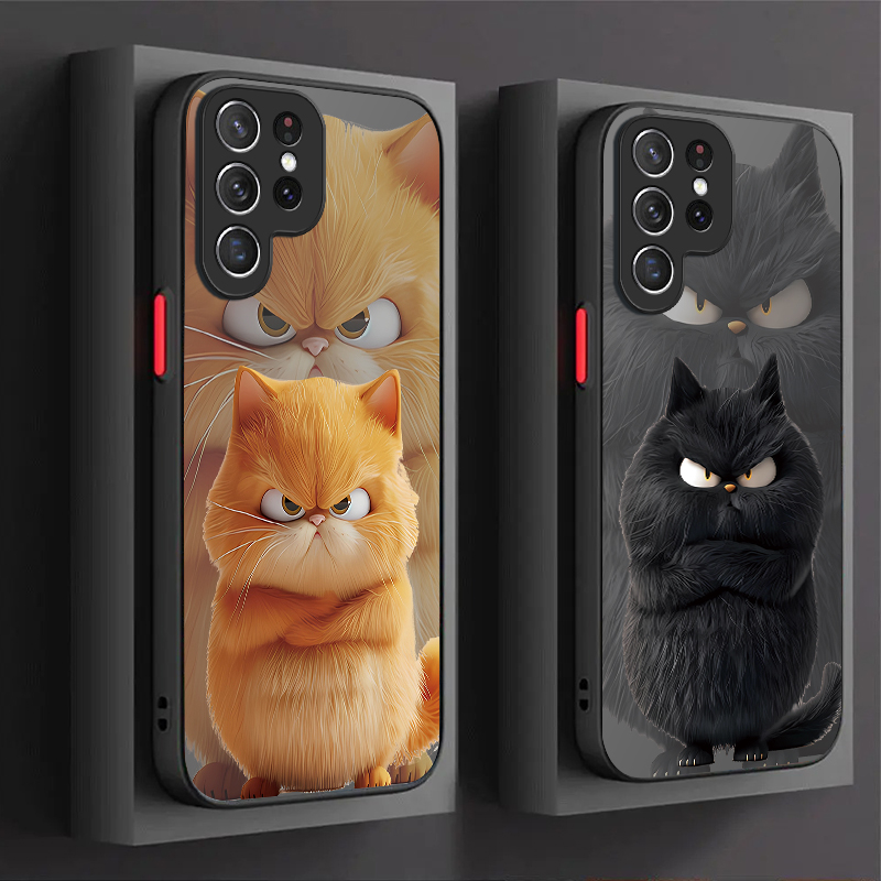 Samsung Galaxy A55 - Etui w stylu wściekłej pary kotów