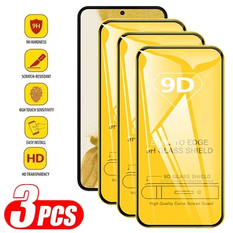 Realme Gt 6 - 3 sztuki 9D pełnych ochraniaczy ekranu